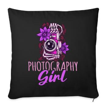 Photographie Photo Photographe Photographes! Photographes - Housse de coussin décorative 45 x 45 cm - noir - Devant