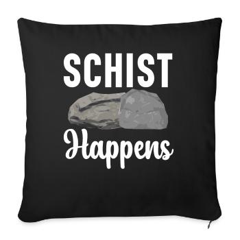 Shale Happens Geology Rockhound Stone Collecting - Housse de coussin décorative 45 x 45 cm - noir - Devant