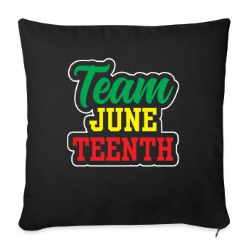 Team Juneteenth 1865 African American Black - Sofa pillowcase 17,3'' x 17,3'' (45 x 45 cm) - black - Front