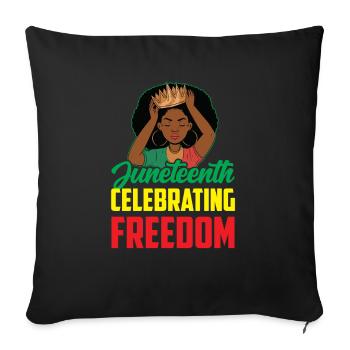 Juneteenth Feier Der Freiheit Afrika Black 1865 - Sofakissenbezug 45 x 45 cm - Schwarz - Vorne