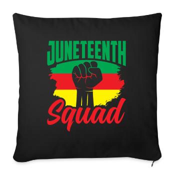 Juneteenth Team Black 1865 African American - Sofa pillowcase 17,3'' x 17,3'' (45 x 45 cm) - black - Front
