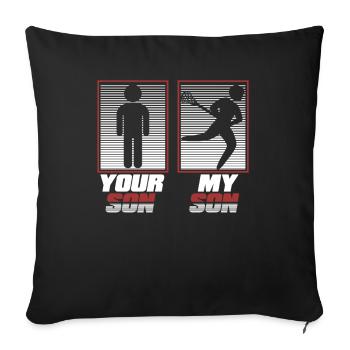 You Son My Son Intercrosse Lax Spieler Polocrosse - Sofakissenbezug 45 x 45 cm - Schwarz - Vorne