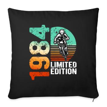 1984 Édition limitée VTT Bike Bike Bike - Housse de coussin décorative 45 x 45 cm - noir - Devant