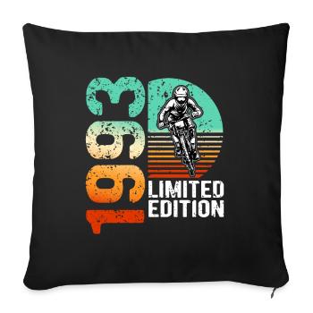 1993 Édition limitée VTT Bike Bike Bike - Housse de coussin décorative 45 x 45 cm - noir - Devant