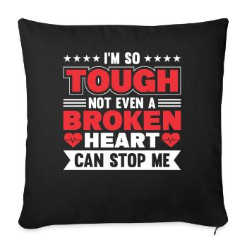 Transplantation cardiaque Chirurgie cardiaque Chirurgie cardiaque Chirurgie cardiaque Bypass - Housse de coussin décorative 45 x 45 cm - noir - Devant