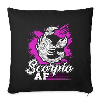 Scorpio Scorpio AF Sign Of Zodiac - Sofa pillowcase 17,3'' x 17,3'' (45 x 45 cm) - black - Front