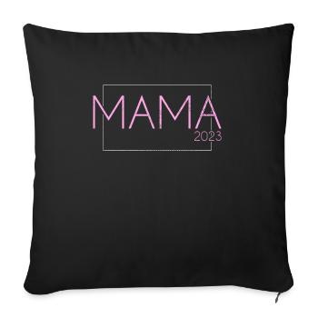 Mom 2023 - Sofa pillowcase 17,3'' x 17,3'' (45 x 45 cm) - black - Front