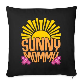 Summer Sun Mom - Sofa pillowcase 17,3'' x 17,3'' (45 x 45 cm) - black - Front