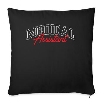 Medical Assistant Assistant Nurse - Sofa pillowcase 17,3'' x 17,3'' (45 x 45 cm) - black - Front