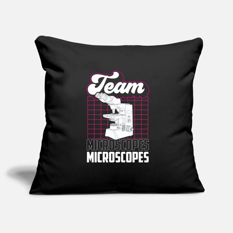Équipe Microscopes Microscope Dictons Microscopes Housse de coussin décorative 45 x 45 cm