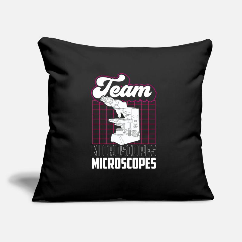 Équipe Microscopes Microscope Dictons Microscopes Housse de coussin décorative 45 x 45 cm