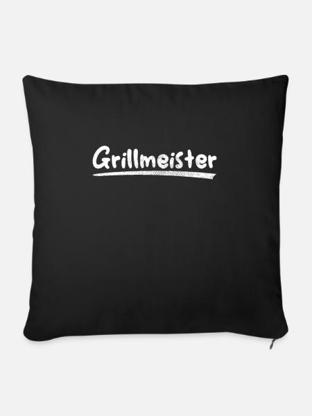 Grillmeister - Sofakissenbezug 45 x 45 cm - Schwarz