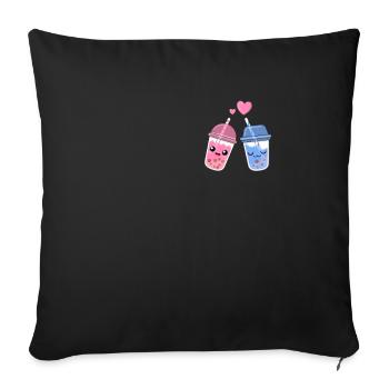 Bubble Tea - Sofakissenbezug 45 x 45 cm - Schwarz - Vorne