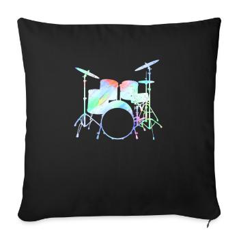 Drummers Drummers Drummers Drummers - Sofa pillowcase 17,3'' x 17,3'' (45 x 45 cm) - black - Front