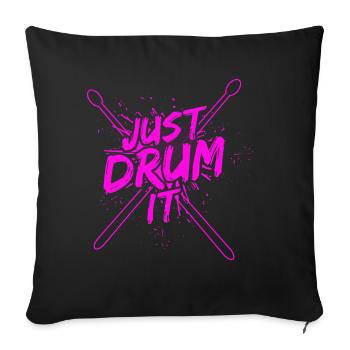 Drummers Drummers Drummers Drummers - Sofa pillowcase 17,3'' x 17,3'' (45 x 45 cm) - black - Front