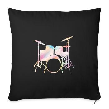 Drummers Drummers Drummers Drummers - Sofa pillowcase 17,3'' x 17,3'' (45 x 45 cm) - black - Front
