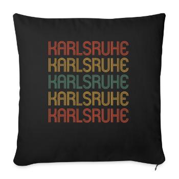 Karlsruherin Karlsruher Karlsruhe - Sofakissenbezug 45 x 45 cm - Schwarz - Vorne