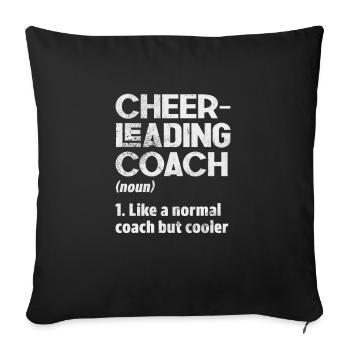 Cheerleader Cheerleading Sport Gymnastik Geschenk - Sofakissenbezug 45 x 45 cm - Schwarz - Vorne