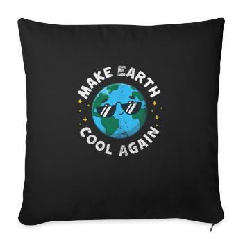 Climate Change Environment Earth Earth Gift - Sofa pillowcase 17,3'' x 17,3'' (45 x 45 cm) - black - Front