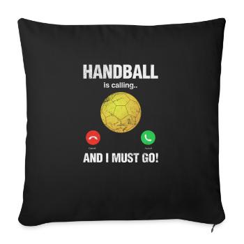Handball Handball Player Handball Player Sports Gift - Sofa pillowcase 17,3'' x 17,3'' (45 x 45 cm) - black - Front