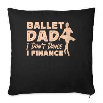 Ballet Dancer Dance Girl Ballerina - Sofa pillowcase 17,3'' x 17,3'' (45 x 45 cm) - black - Front