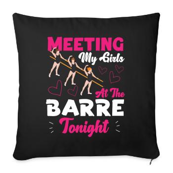 Ballet Danseuse Danse Ballerine - Housse de coussin décorative 45 x 45 cm - noir - Devant