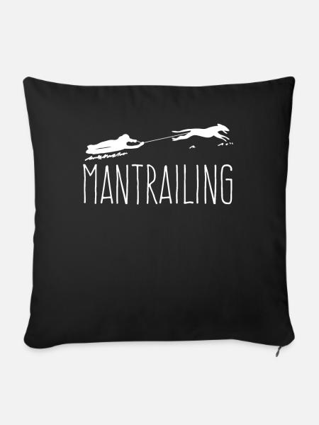 Mantrailing lustig Mantrailer - Sofakissenbezug 45 x 45 cm - Schwarz