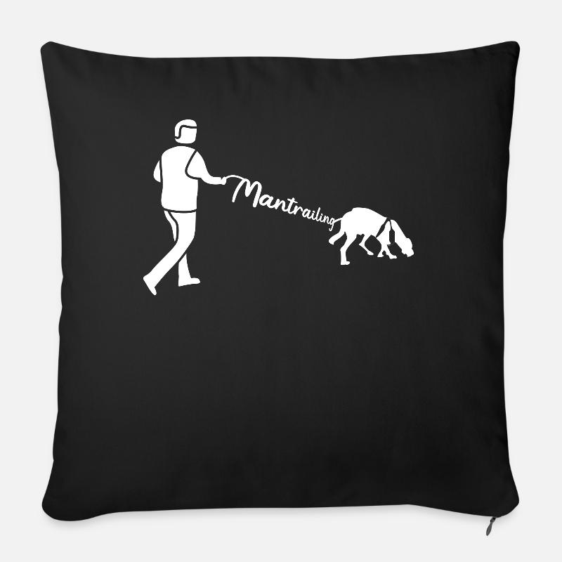 Mantrailing Leine Mantrailer Hunde - Sofakissenbezug 45 x 45 cm - Schwarz