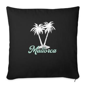 Mallorca - Sofakissenbezug 45 x 45 cm - Schwarz - Vorne