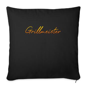 Grillmeister - Sofakissenbezug 45 x 45 cm - Schwarz - Vorne