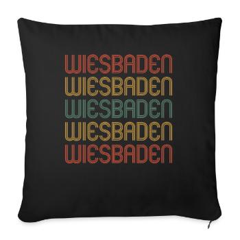 Wiesbadenerin Wiesbadener Wiesbaden - Housse de coussin décorative 45 x 45 cm - noir - Devant
