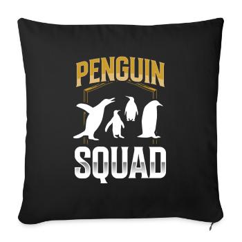Penguin Team Lovers Pingouins Animal Mignon - Housse de coussin décorative 45 x 45 cm - noir - Devant