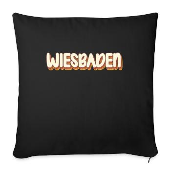 Wiesbadenerin Wiesbadener Wiesbaden - Housse de coussin décorative 45 x 45 cm - noir - Devant