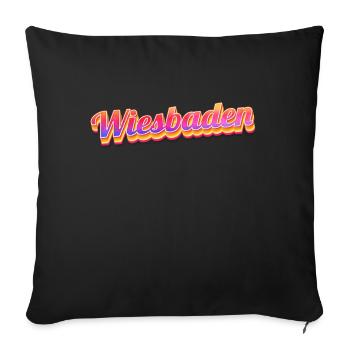 Wiesbadenerin Wiesbadener Wiesbaden - Housse de coussin décorative 45 x 45 cm - noir - Devant