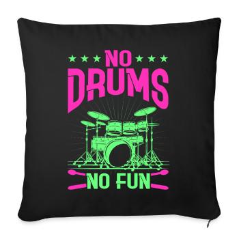 Drummers Drummers Drummers Drummers - Sofa pillowcase 17,3'' x 17,3'' (45 x 45 cm) - black - Front