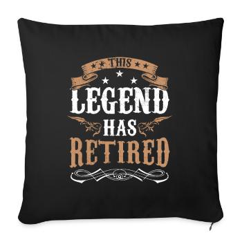 Cette légende a pris sa retraite - Housse de coussin décorative 45 x 45 cm - noir - Devant