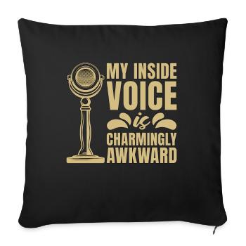 Voice Actor My Inside Voice Is Announcer Voiceover - Sofa pillowcase 17,3'' x 17,3'' (45 x 45 cm) - black - Front