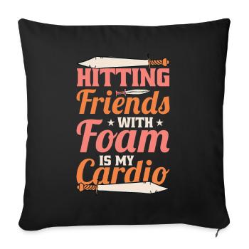 LARP live-action role-playing game - Sofa pillowcase 17,3'' x 17,3'' (45 x 45 cm) - black - Front