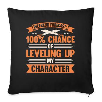 LARP live-action role-playing game - Sofa pillowcase 17,3'' x 17,3'' (45 x 45 cm) - black - Front