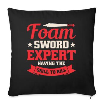 LARP live-action role-playing game - Sofa pillowcase 17,3'' x 17,3'' (45 x 45 cm) - black - Front