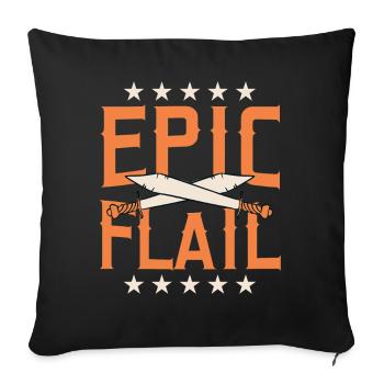 LARP live-action role-playing game - Sofa pillowcase 17,3'' x 17,3'' (45 x 45 cm) - black - Front