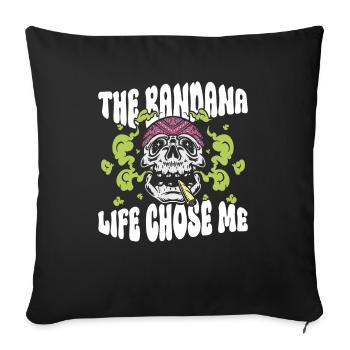 Das Bandana Life Chose Me - Hippie Kostüm Tie Dye - Sofakissenbezug 45 x 45 cm - Schwarz - Vorne