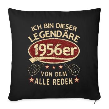 67. Geburtstag 1956 67 er Geburtstag - Sofakissenbezug 45 x 45 cm - Schwarz - Vorne