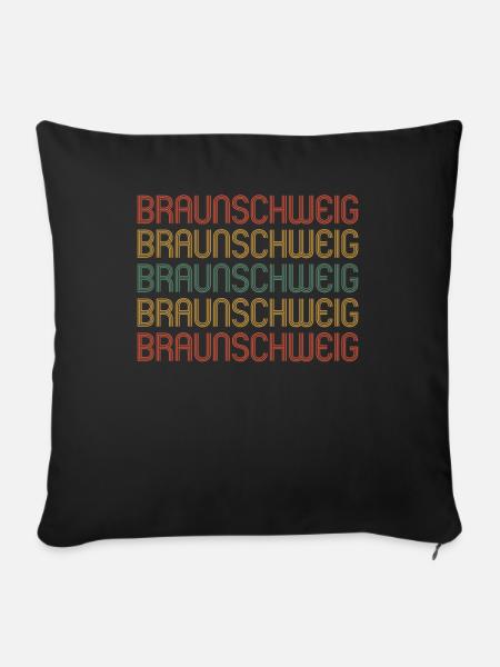 Braunschweigerin Braunschweiger Braunschweig - Sofakissenbezug 45 x 45 cm - Schwarz