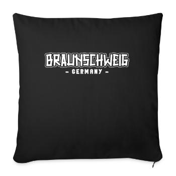 Braunschweigerin Braunschweiger Braunschweig - Sofakissenbezug 45 x 45 cm - Schwarz - Vorne