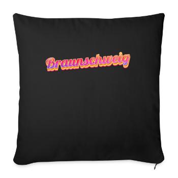 Braunschweigerin Braunschweiger Braunschweig - Sofakissenbezug 45 x 45 cm - Schwarz - Vorne