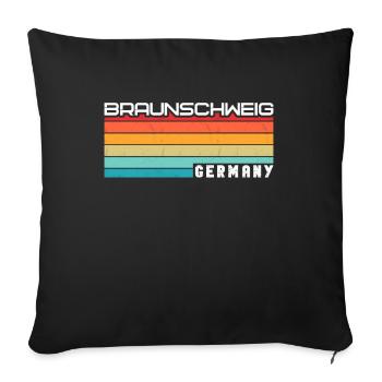 Braunschweigerin Braunschweiger Braunschweig - Sofakissenbezug 45 x 45 cm - Schwarz - Vorne
