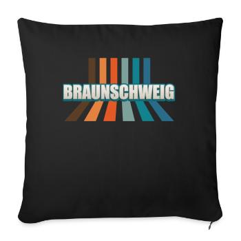 Braunschweigerin Braunschweiger Braunschweig - Sofakissenbezug 45 x 45 cm - Schwarz - Vorne