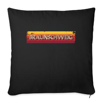 Braunschweigerin Braunschweiger Braunschweig - Sofakissenbezug 45 x 45 cm - Schwarz - Vorne