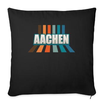 Aachenerin Aachener Aachen - Sofakissenbezug 45 x 45 cm - Schwarz - Vorne